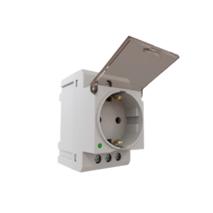 Mutlusan - Sigorta Ray Tipi Led Işıklı Kapaklı Topraklı Pano Prizi