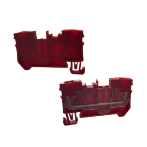 Zelkon - 2.5mm Yay Baskılı Ray Klemens - Kırmızı