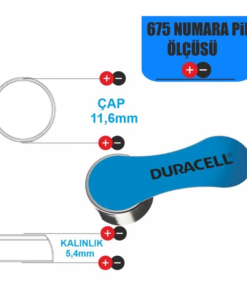 Duracell - ZA 675 Kulak İşitme Cihazı Pili - 6'lı Paket