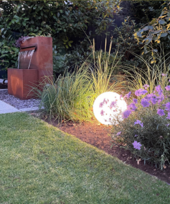 Marmaline - 50'lik Beyaz Gloplu Rgb Kumandalı Kazıklı Modern Bahçe Armatürü