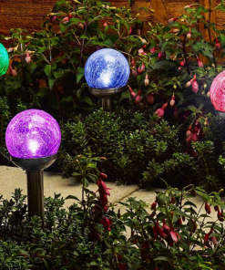 Marmaline - 35'lik Şeffaf Gloplu Kazıklı Modern Bahçe Armatürü