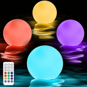 Marmaline - 50'lik Beyaz Gloplu Rgb Kumandalı Kazıklı Modern Bahçe Armatürü
