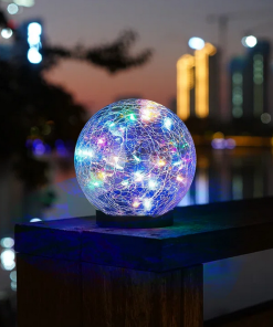 Marmaline - 30'luk Peri Ledli Gloplu Kazıklı Modern Bahçe Armatürü