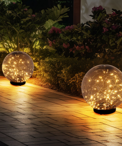 Marmaline - 30'luk Peri Ledli Gloplu Kazıklı Modern Bahçe Armatürü