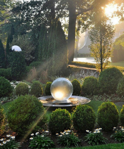 Marmaline - 35'lik Şeffaf Gloplu Kazıklı Modern Bahçe Armatürü