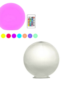 Marmaline - 30'luk Prizmatik Gloplu Rgb Kumandalı Kazıklı Modern Bahçe Armatürü