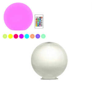 Marmaline - 30'luk Prizmatik Gloplu Rgb Kumandalı Kazıklı Modern Bahçe Armatürü