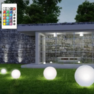 Marmaline - 30'luk Prizmatik Gloplu Rgb Kumandalı Kazıklı Modern Bahçe Armatürü