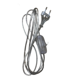 Marmaline - 2 Metre Arapuarlı Fişli Kablo - Şeffaf