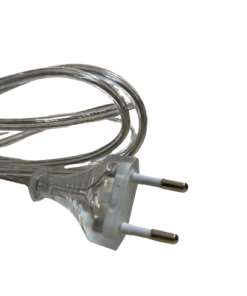 Marmaline - 2 Metre Arapuarlı Fişli Kablo - Şeffaf