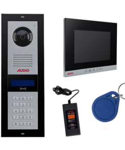 Audio - 1 Daire 7'' Görüntülü Takım (3003 Kartlı Geçiş Zil Paneli, 1188 Siyah Şubeli)
