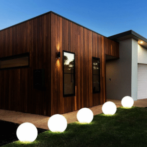 Marmaline - 30'luk Prizmatik Gloplu Rgb Kumandalı Kazıklı Modern Bahçe Armatürü