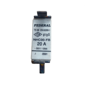 Federal - 20 Amper NH00 Boy Buşonlu/Bıçaklı Sigorta