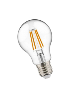 Global - 4w E27 Duylu, A60 - Led Flamanlı Dimlenebilir Normal Tip Rustik Ampul - Şeffaf Camlı - Gün Işığı