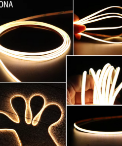 Global - 12v - Metrede 250 Ledli İç Mekan Cob Tipi Yüksek Lümenli Şerit Led - Gün Işığı - 5 Metre