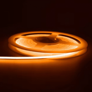Global - 12v - Metrede 250 Ledli İç Mekan Cob Tipi Yüksek Lümenli Şerit Led - Amber - 5 Metre