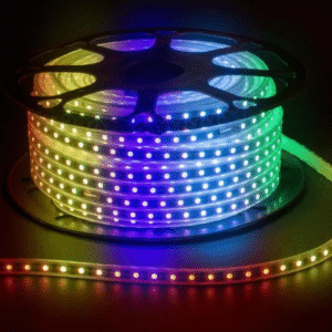 Global - 220v, 5050, 3 Çipli, Metrede 60 Ledli, Silikonlu Hortum Led - Rgb (Adaptör Hariç) 1 Metre