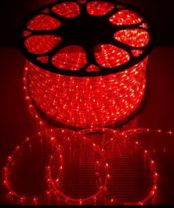 Global - 220v, 5050, 3 Çipli, Metrede 60 Ledli, Silikonlu Hortum Led - Kırmızı (Adaptör Hariç) 1 Metre