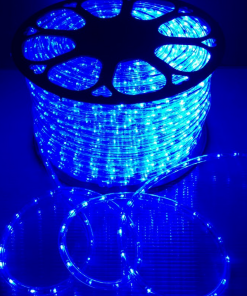 220v, 5050, 3 Çipli, Metrede 60 Ledli, Silikonlu Hortum Led - Mavi (Adaptör Hariç) 1 Metre