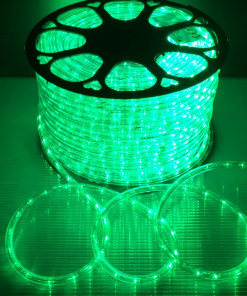 Global - 220v, 5050, 3 Çipli, Metrede 60 Ledli, Silikonlu Hortum Led - Yeşil (Adaptör Hariç) 1 Metre