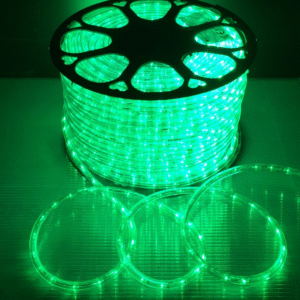 Global - 220v, 5050, 3 Çipli, Metrede 60 Ledli, Silikonlu Hortum Led - Yeşil (Adaptör Hariç) 1 Metre