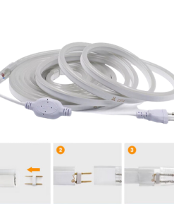 Global - 220v, 8*16mm, 1 Metrede Bir Kesilebilir En, 3 Çipli Neon Hortum Led - Mavi (Adaptör Hariç) - 1 Metre