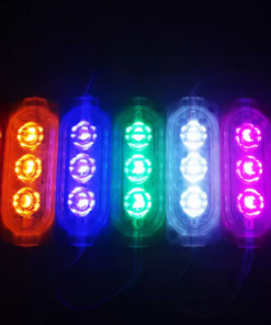 12v, 1.5w, 3 Ledli, Dış Ortam IP65, Kendinden Çakar Animasyonlu, Yüksek Lümen, Modül Led - Sarı