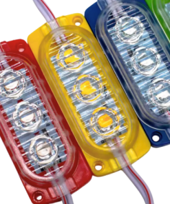 12v, 1.5w, 3 Ledli, Dış Ortam IP65, Kendinden Çakar Animasyonlu, Yüksek Lümen, Modül Led - Sarı