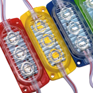 12v, 1.5w, 3 Ledli, Dış Ortam IP65, Kendinden Çakar Animasyonlu, Yüksek Lümen, Modül Led - Sarı