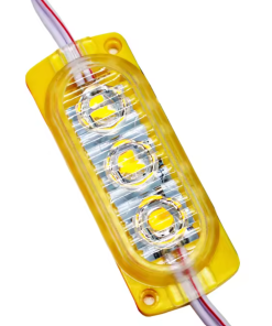 12v, 1.5w, 3 Ledli, Dış Ortam IP65, Kendinden Çakar Animasyonlu, Yüksek Lümen, Modül Led - Sarı