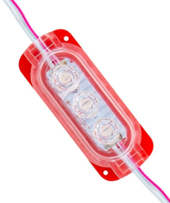12v, 1.5w, 3 Ledli, Dış Ortam IP65, Kendinden Çakar Animasyonlu, Yüksek Lümen, Modül Led - Kırmızı