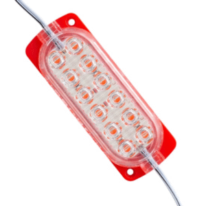 12v, 2.4w, 12 Ledli, Dış Ortam IP65, Kendinden Çakar Animasyonlu, Yüksek Lümen, Modül Led - Kırmızı