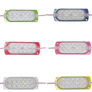 12v, 2.4w, 12 Ledli, Dış Ortam IP65, Kendinden Çakar Animasyonlu, Yüksek Lümen, Modül Led - Sarı