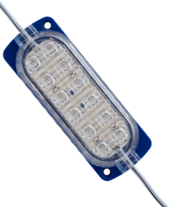 12v, 2.4w, 12 Ledli, Dış Ortam IP65, Kendinden Çakar Animasyonlu, Yüksek Lümen, Modül Led - Mavi