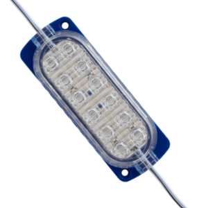 12v, 2.4w, 12 Ledli, Dış Ortam IP65, Kendinden Çakar Animasyonlu, Yüksek Lümen, Modül Led - Mavi