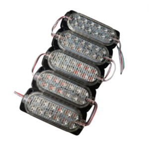 12v, 2.4w, 12 Ledli, Dış Ortam IP65, Kendinden Çakar Animasyonlu, Yüksek Lümen, Çift Renkli Modül Led - Kırmızı + Mavi