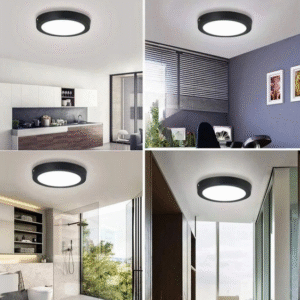 Marmaline - 24 Watt - Siyah Kasa - Sıva Üstü Yuvarlak Led Spot Panel - 3200k - Gün Işığı