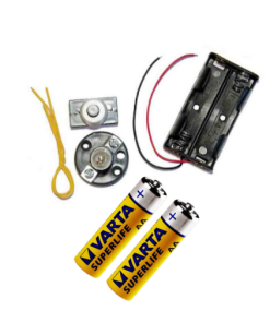 Marmaline - Pilli Poşetli Öğrenci Deney Seti (Pil Yuvası + Varta Pil + Minyonet Duy + Ampul + Çıt Çıt Anahtar)