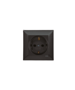 Viko Trenda Siyah Topraklı Priz (Çerçeve Dahil)