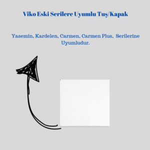 Viko - Eski Serilere Uyumlu Beyaz Çocuk Korumalı Priz Kapağı (Çerçeve Dahil)