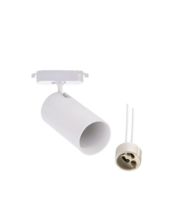 Universal - Monofaze Ray Spot Boş Kasası - Gu10 Duylu - Ampül Hariç - Beyaz Kasa