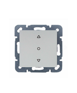 Netelsan Byobu Parlak Gümüş Tekli Jaluzi Kumanda Anahtarı (Çerçeve Hariç)