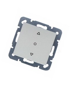 Netelsan Byobu Parlak Gümüş Tekli Jaluzi Kumanda Anahtarı (Çerçeve Hariç)