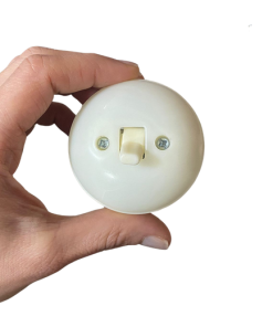 Sıva Üstü Krem Eski Tip Yuvarlak Anahtar ( Eski Tip Yuvarlak Krem Nostalji)