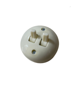 Sıva Üstü Krem Eski Tip Yuvarlak Komütatör ( Eski Tip Yuvarlak Krem Nostalji)