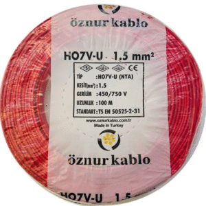 Öznur - 1.5mm2 Nya Kablo - Kırmızı (100 mt)