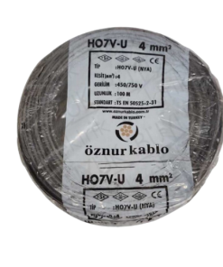 Öznur - 4mm2 Nya Kablo - Siyah (1 mt)