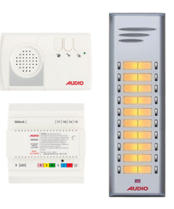 Audio - 1 Daire Konuşmalı Sistem Paketi (KD200 Şube  - Basic Santral - Basic Zil Paneli)