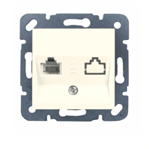 Viko Karre Krem Tekli Data Prizi (Rj45) (Cat6) (Çerçeve Hariç)