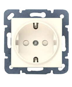 Viko Karre Krem Çocuk Korumalı Topraklı Priz (Çerçeve Hariç)